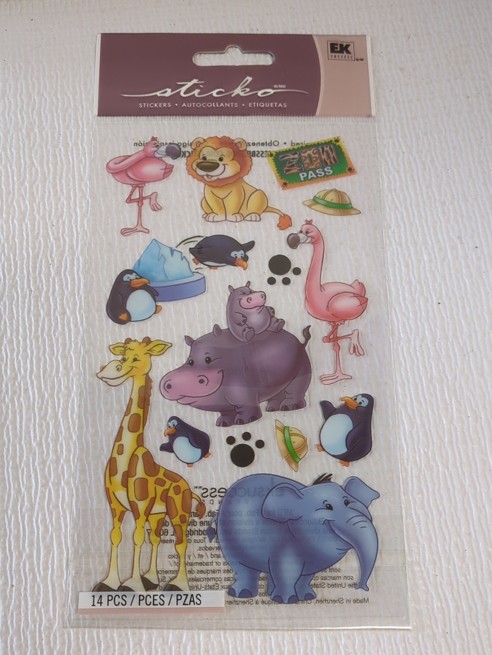🏵️Sticko Zoo Animal Sticker Pack - Colorful Jungle & Safari Characters